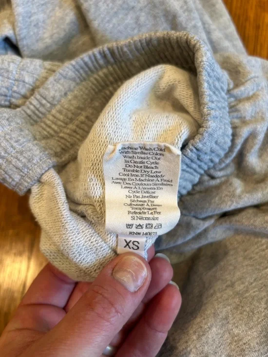 LOVE SHACK FANCY Gray Sweatpants with Pink Heart Accent / Size XS / - Picture 7 of 7